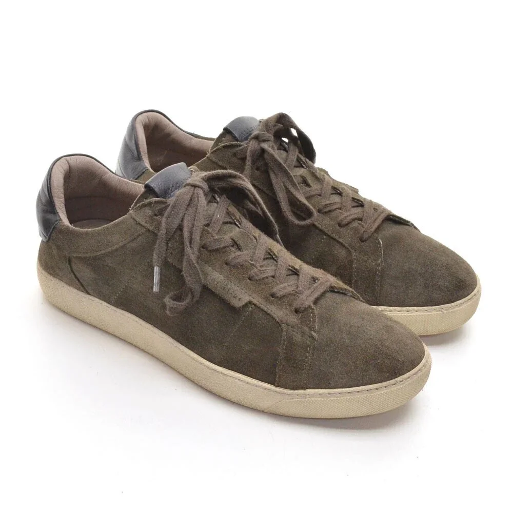Men AllSaints Jaimee Green Suede Low Top Sneaker 42 / 9